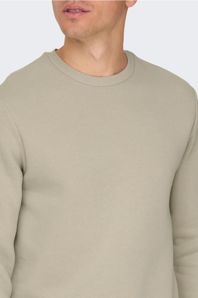 ONSCERES CREW NECK NOOS 22018683 Silver Lining